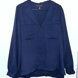 White House Black Market Deep Blue Blouse